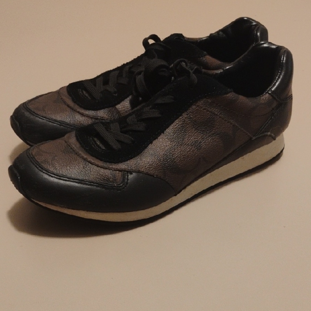 Coach Rebecca Women's Black and Brown Sneakers 9.5